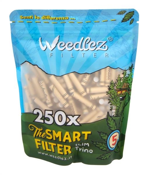 WEEDLEZ® Slim Trino 5mm CLASSIC Smart Filter Zellulose-Aktivkohlefilter 250er